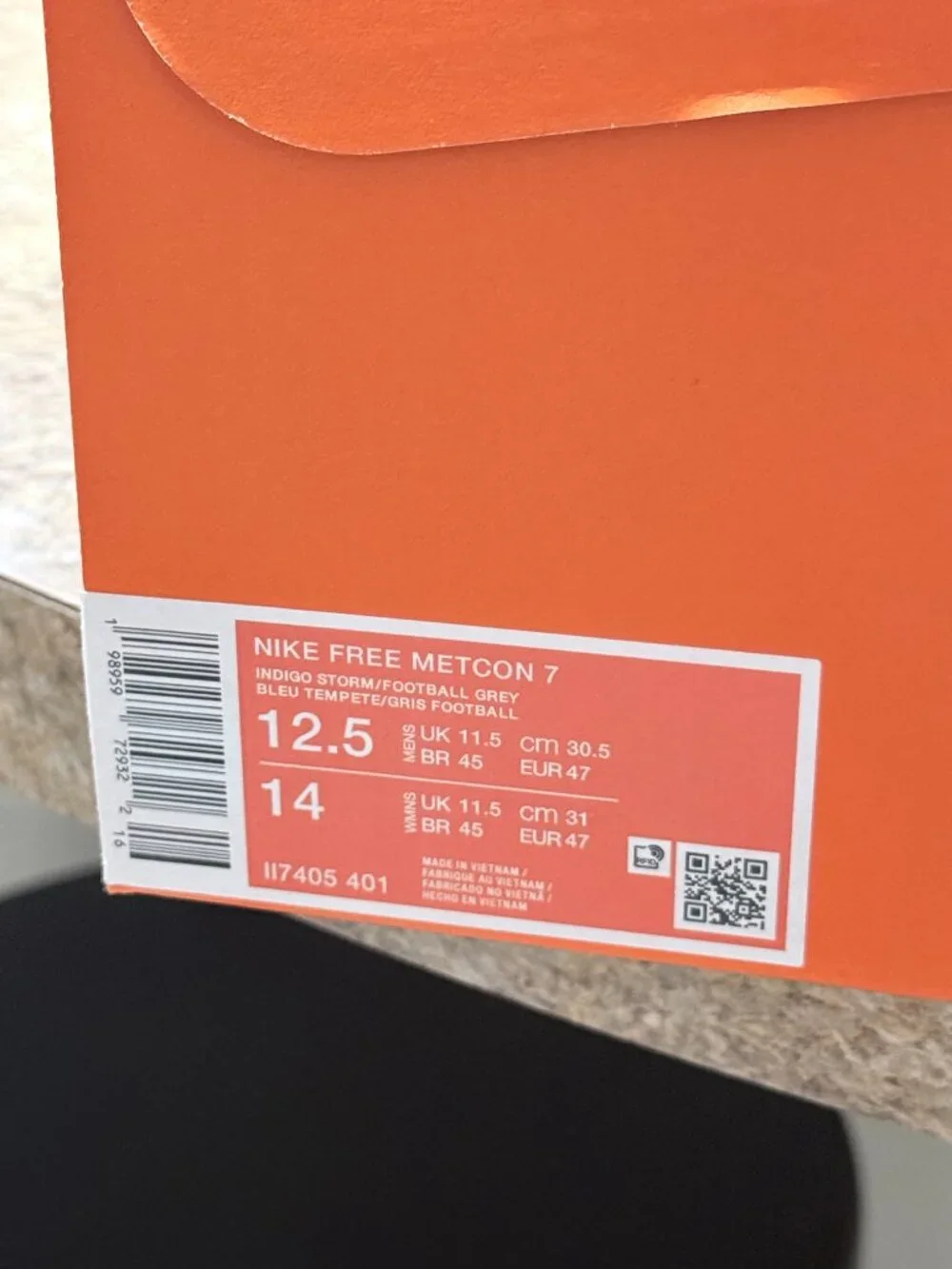 Nike Free Metcon 7 Training Shoes – Indigo Storm / Football Grey – NIB Size 12.5